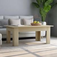 Salontafel 100x60x42 cm bewerkt hout sonoma eikenkleurig