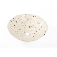 Saniclass Waskom - 42x42x12cm - rond - terrazzo - mat beige Terrazzo 420x120 round