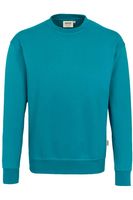 HAKRO 471 Comfort Fit Sweatshirt ronde hals smaragd, Effen