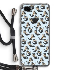 Zeemeermin: Pixel 3a Transparant Hoesje met koord