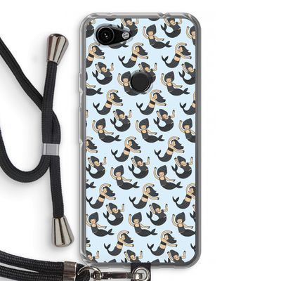 Zeemeermin: Pixel 3a Transparant Hoesje met koord