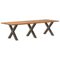 Eettafel rechthoekig 280x100x74 cm massief eikenhout lichtbruin