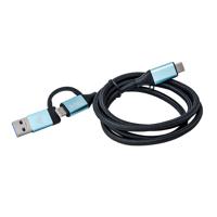 i-tec C31USBCACBL USB-kabel 1 m USB 3.2 Gen 1 (3.1 Gen 1) USB C Zwart, Blauw