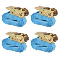 VidaXL Spanbanden 0,8 ton 6mx25mm blauw 4 st VidaXL Spanbanden 0,8 ton 6mx25mm blauw 4 st
