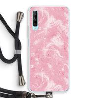 Abstract Painting Pink: Huawei P Smart Pro Transparant Hoesje met koord