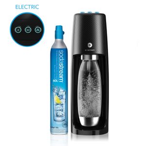 Sodastream Spirit One Touch toestel incl. 1 Fuse fles en 60L CO2 Cilinder Waterkan Zwart