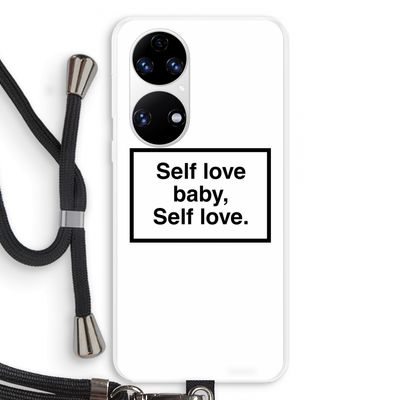 Self love: Huawei P50 Transparant Hoesje met koord