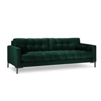Haluta - 4-zitsbank Bari - 217x92x75 - Flessengroen - Zwarte poten