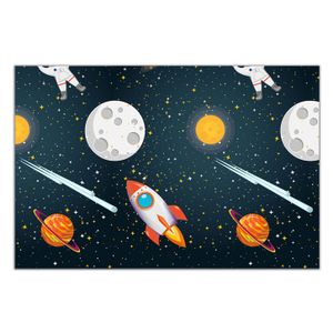 Globos Tafelkleed raket ruimte, 120x180cm
