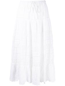 LoveShackFancy jupe Donna en dentelle - Blanc