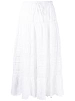 LoveShackFancy jupe Donna en dentelle - Blanc