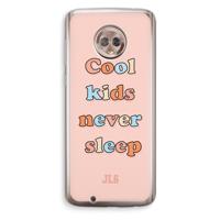 Cool Kids Never Sleep: Motorola Moto G6 Transparant Hoesje - thumbnail