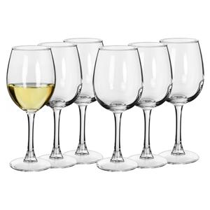 Alessandro Witte Wijnglazen King - 6x stuks - glas - 350 ml - H19 cm