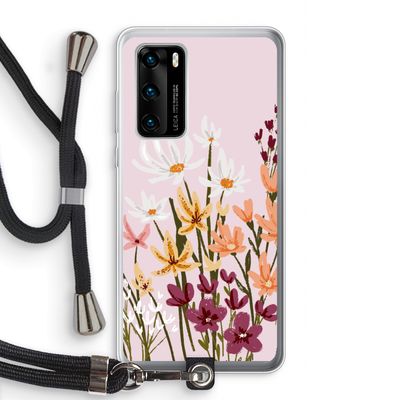 Painted wildflowers: Huawei P40 Transparant Hoesje met koord