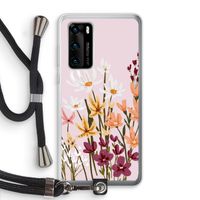 Painted wildflowers: Huawei P40 Transparant Hoesje met koord