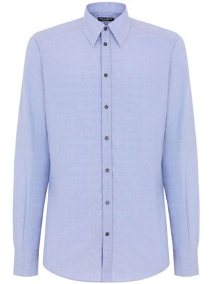 Dolce & Gabbana chemise en coton à carreaux - Bleu