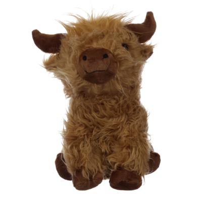 Puckator Deurstopper Highland Koe - 1.2 kg - bruin - knuffeldier - H24 cm - deurstop