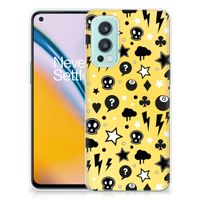 Silicone Back Case OnePlus Nord 2 5G Punk Geel - thumbnail