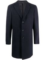 Canali manteau en laine à simple boutonnage - Bleu - thumbnail