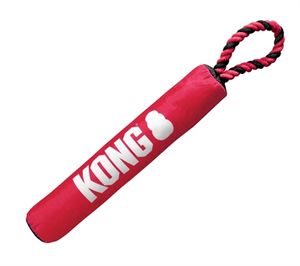 KONG SIGNATURE STICK MET TOUW ROOD / ZWART 30X5X5 CM