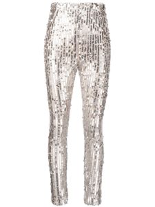 ROTATE BIRGER CHRISTENSEN legging orné de sequins à taille haute - Argent
