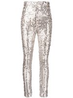 ROTATE BIRGER CHRISTENSEN legging orné de sequins à taille haute - Argent