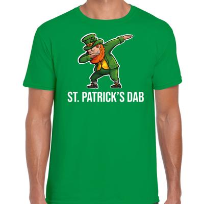 St. Patricks day t-shirt - groen - voor heren - St. Patricks dab - Ierse feest kleding