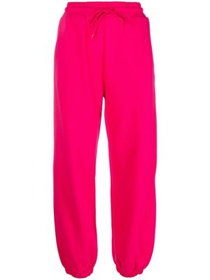 MSGM pantalon de jogging à logo imprimé - Rose