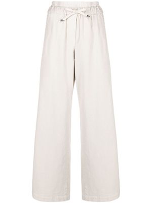 Brunello Cucinelli pantalon droit à lien de resserrage - Tons neutres