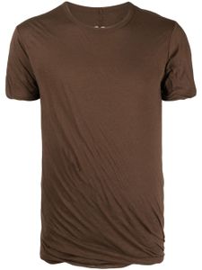 Rick Owens t-shirt en coton à détail drapé - Marron