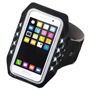 Hama Sport-armband Running Voor Smartphones Maat XL Met Led Zwart