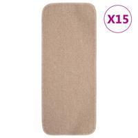 VidaXL Trapmatten 15 st anti-slip rechthoekig 60x25 cm beige