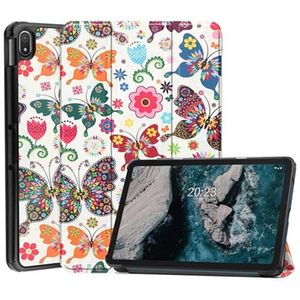 Tri-Fold Series Nokia T20 Smart Folio Case - Vlinders