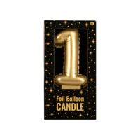 Paperdreams folie ballon kaars goud - 1