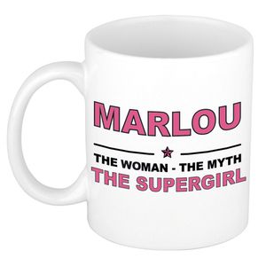 Marlou The woman, The myth the supergirl cadeau koffie mok / thee beker 300 ml