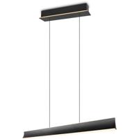 LED Hanglamp - Cinque Cimolto - 1 Lichtpunt van 41 Watt - Dimbaar - Aanpasbare Lichtkleur - Hoogteverstelling Zonder Contragewicht - Mat Zwart - Metaal