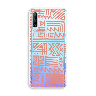 Marrakech Pink: Huawei P Smart Pro Transparant Hoesje