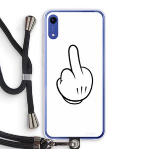 Middle finger white: Honor Play 8A Transparant Hoesje met koord