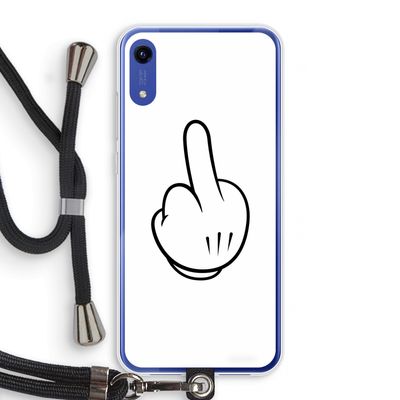 Middle finger white: Honor Play 8A Transparant Hoesje met koord