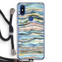 Watercolor Agate: Xiaomi Mi Mix 3 Transparant Hoesje met koord