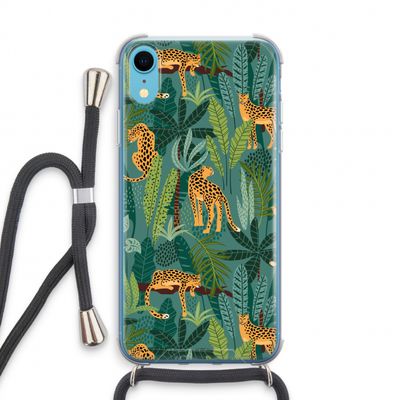Luipaard 2: iPhone XR Transparant Hoesje met koord