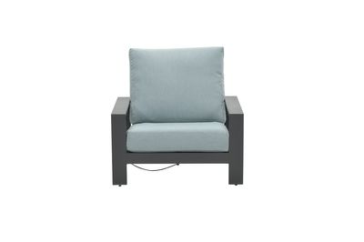 Lincoln verstelbare fauteuil carbon black/ mint grey - Garden impressions