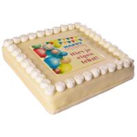 Marsepeintaart Happy Birthday 16 personen