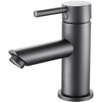 Wastafelmengkraan Opbouw Rond Gunmetal Grijs met PVD Coating