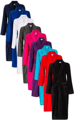 Badjas met naam / geborduurde badjas-zwart-s/m