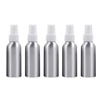5 stuks hervulbare glas fijne mist verstuivers aluminium fles 100ml (wit) 5 stuks hervulbare glas fijne mist verstuivers aluminium fles 100ml (wit)
