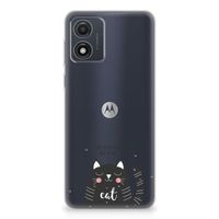 Motorola Moto E13 Telefoonhoesje met Naam Cat Good Day - thumbnail