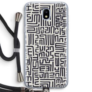 Moroccan Print: Samsung Galaxy J5 (2017) Transparant Hoesje met koord