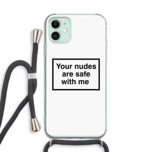 Safe with me: iPhone 11 Transparant Hoesje met koord