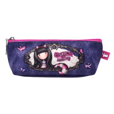 Schoolpennenzak Gorjuss Cheshire cat Roze Paars (22.3 x 8.8 x 5.7 cm)
